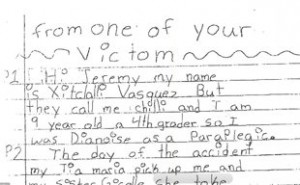 Част от писмото на 9-годишната Чили