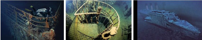 титаник под водата