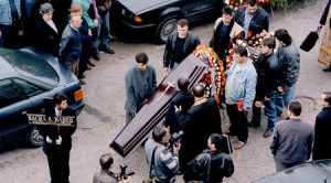 Кадър от погребението на Васил Илиев