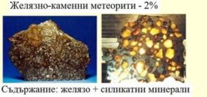 Желязно-каменни метеорити - 2%